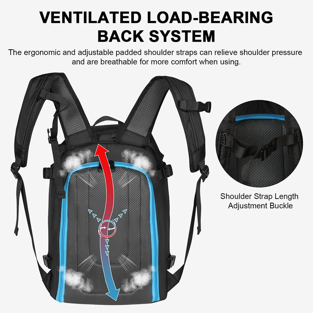 PEAKCARRY – Waterproof 50-liter ski boot backpack for equipment & accessories