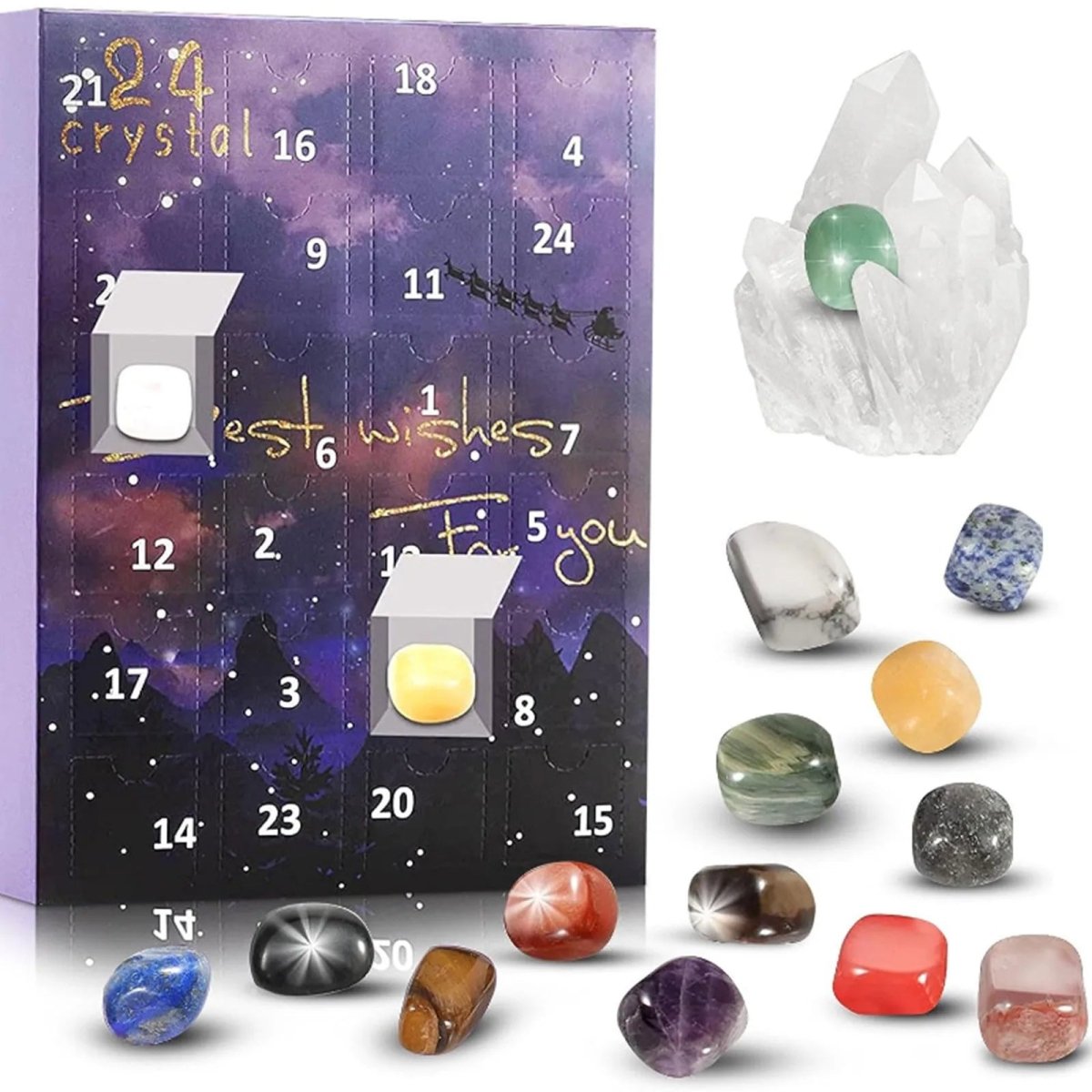 CRYSTALJOY – 2025 Advent calendar with natural stones & festive surprises