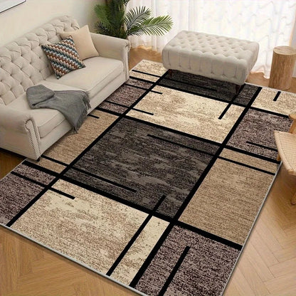 GEOPATTERN – Premium geometric area rug for living room & office
