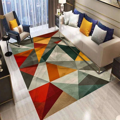 GEOPATTERN – Premium geometric area rug for living room & office