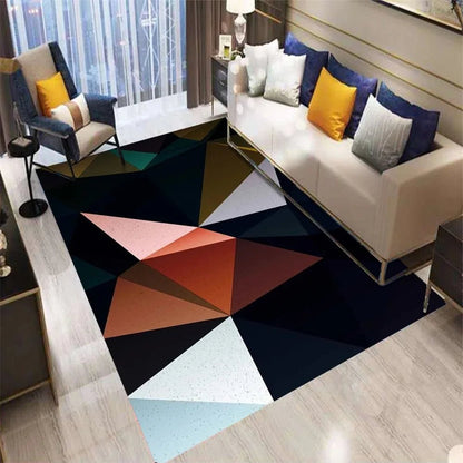 GEOPATTERN – Premium geometric area rug for living room & office
