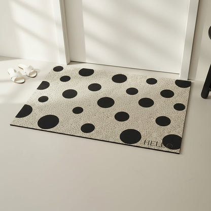 SHAPEMAT – Stylish geometric flannel rug mat, soft non-slip design for home decor