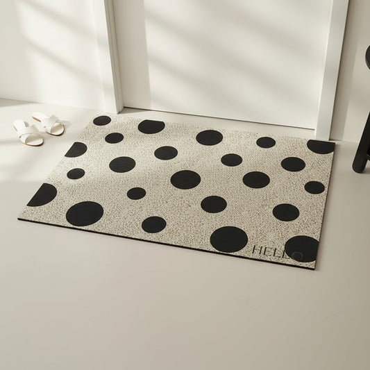 SHAPEMAT – Stylish geometric flannel rug mat, soft non-slip design for home decor