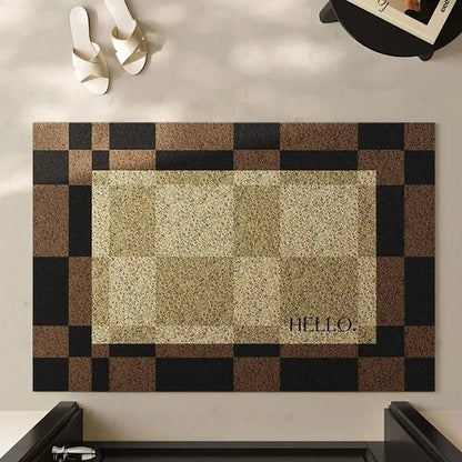 SHAPEMAT – Stylish geometric flannel rug mat, soft non-slip design for home decor