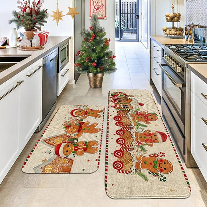 CHEERTRAIN – Soft festive felt mats with nostalgic gingerbread train design