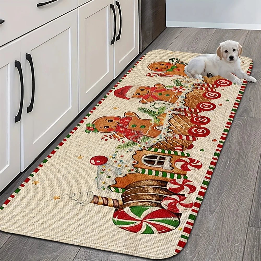 CHEERTRAIN – Soft festive felt mats with nostalgic gingerbread train design
