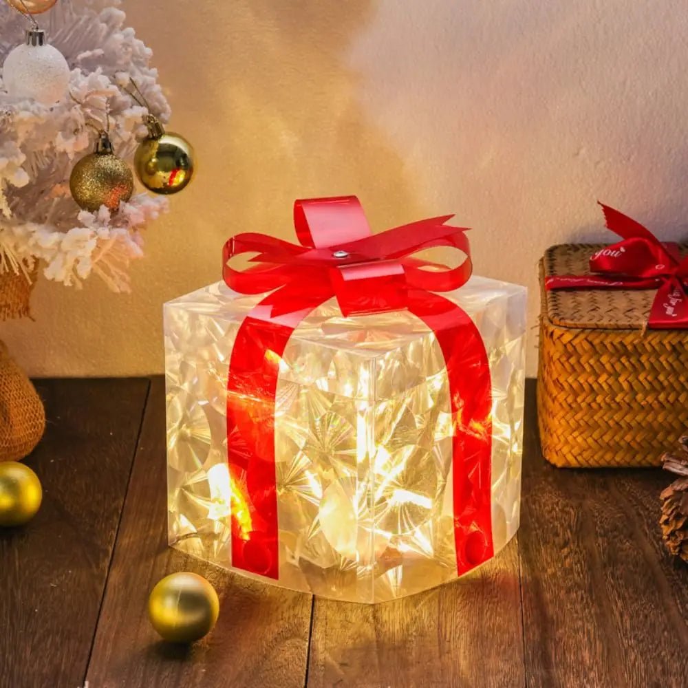 GLOWCRATE – Luminous Christmas gift box with 100 LED lights for festive decoration