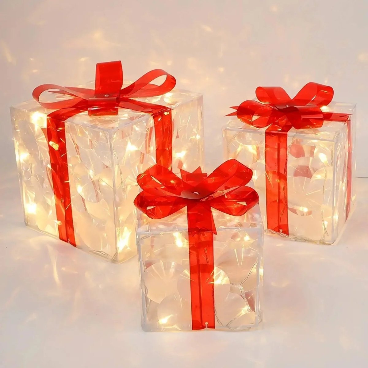 GLOWCRATE – Luminous Christmas gift box with 100 LED lights for festive decoration