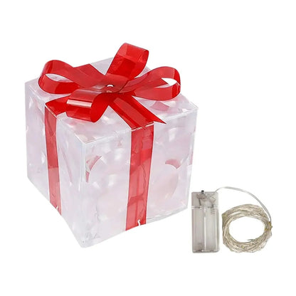 GLOWCRATE – Luminous Christmas gift box with 100 LED lights for festive decoration