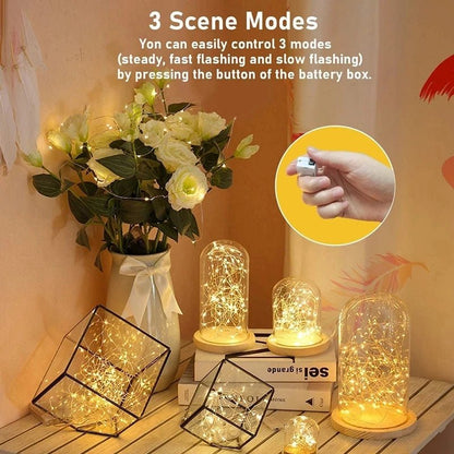 GLIMLIGHT – Warm white, battery-operated string lights for home and garden