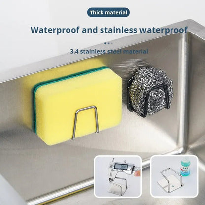 STEELSMART – Space-saving stainless steel sponge holder for sinks