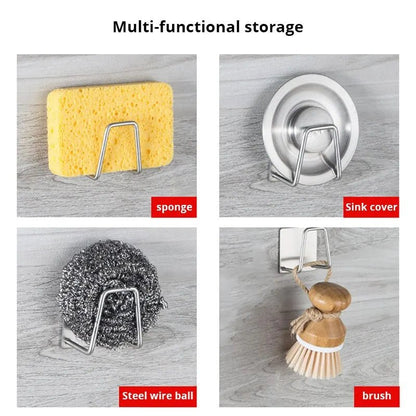 STEELSMART – Space-saving stainless steel sponge holder for sinks
