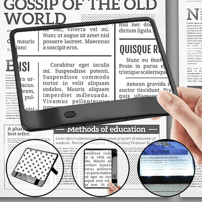 READING AID – 3x LED Reading Magnifier for Entire Pages