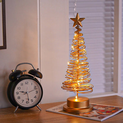 SPIRABRIGHT – LED Christmas Tree with Spiral Design and Star Accent (33 cm)