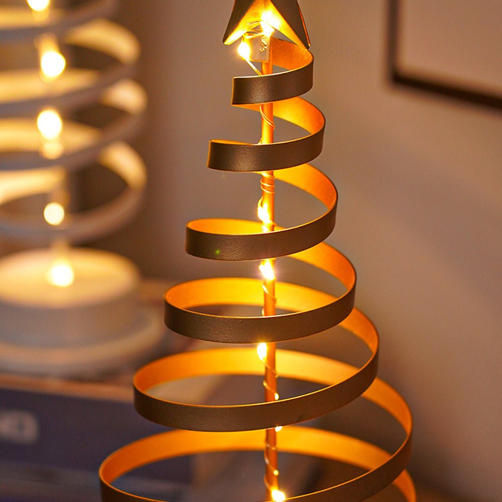 SPIRABRIGHT – LED Christmas Tree with Spiral Design and Star Accent (33 cm)