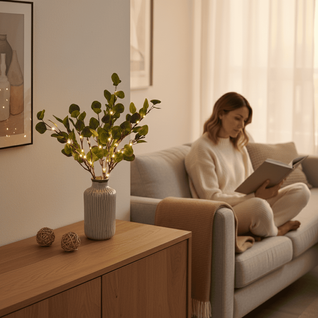 NATUREGLOW – Flexible LED branch lamp with warm light tone