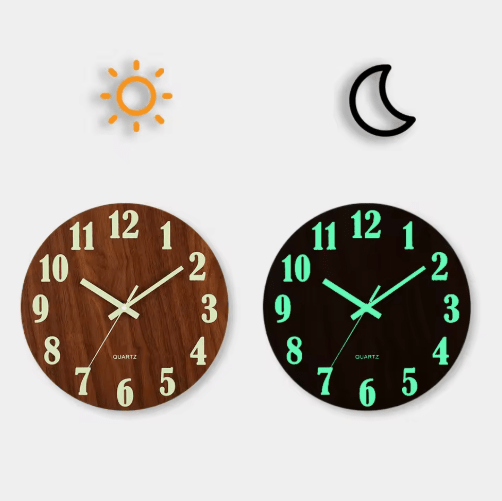 MOONMARK – Stylish luminous digit wall clock for bedroom