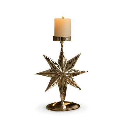 GLORIAHOME – Vintage Gold Candle Holder for Elegant Christmas Decoration