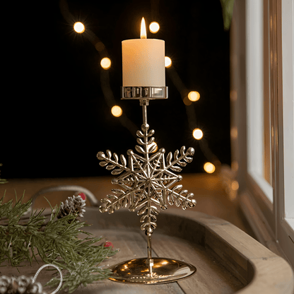 GLORIAHOME – Vintage Gold Candle Holder for Elegant Christmas Decoration
