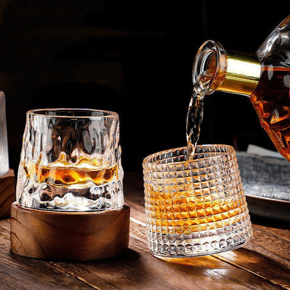 SPINSPIRIT - Rotatable Whiskey Glasses for a Refined Touch