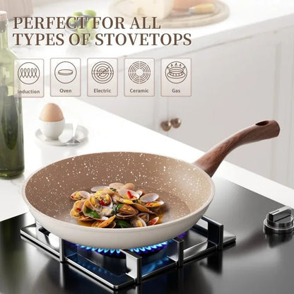 COOKSLATE – Non-stick Aluminum Frying Pan with Modern Granite Surface