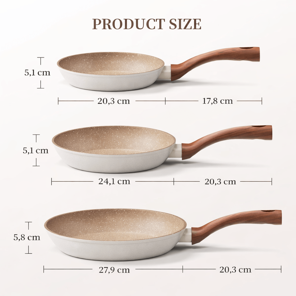 COOKSLATE – Non-stick Aluminum Frying Pan with Modern Granite Surface
