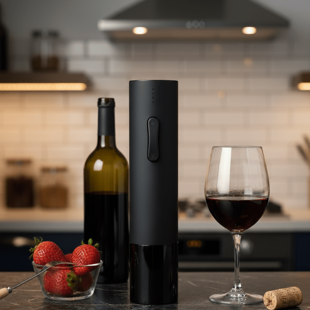 SOMMEX – Fast Electric Wine Opener & Cutter – Easy Button Operation