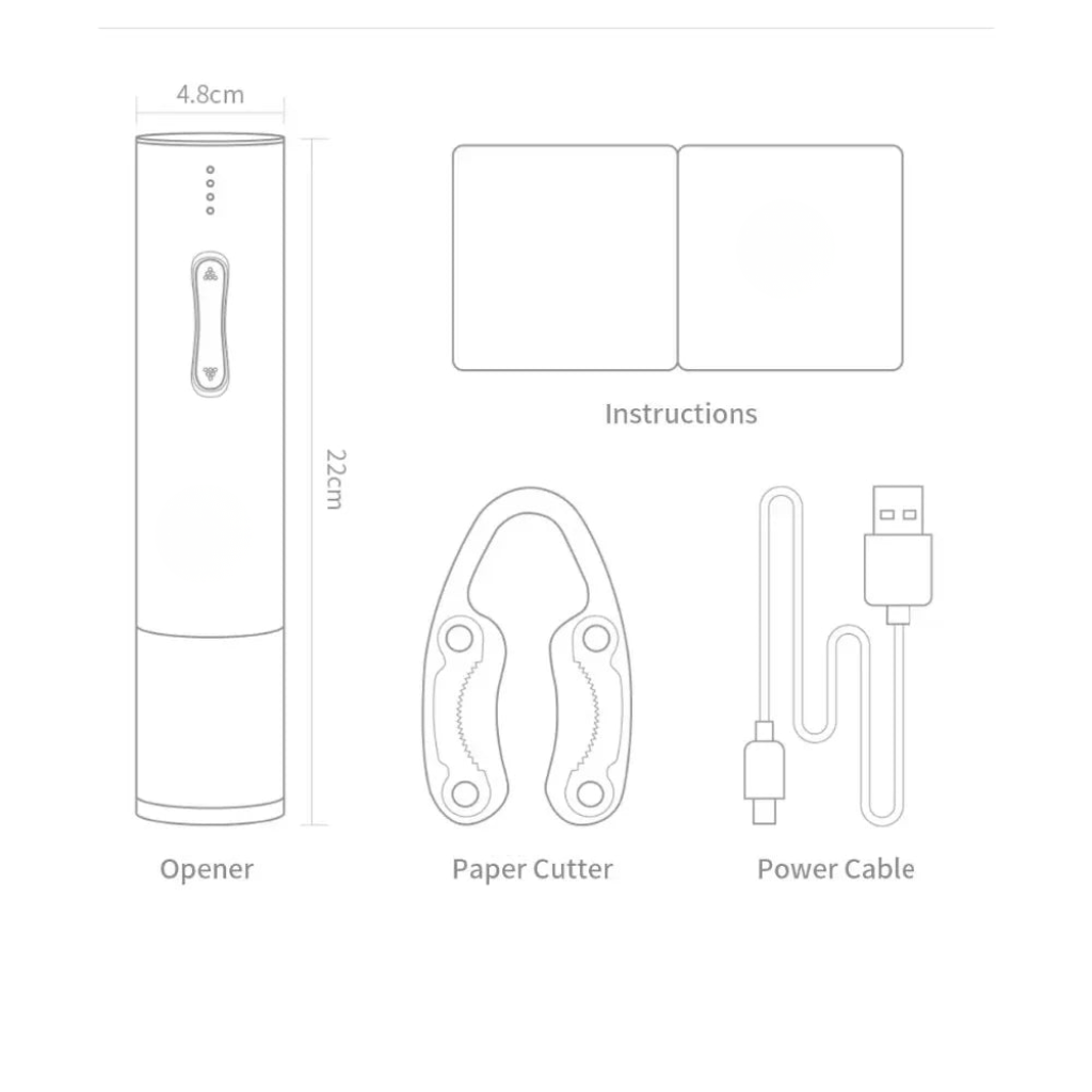 SOMMEX – Fast Electric Wine Opener & Cutter – Easy Button Operation