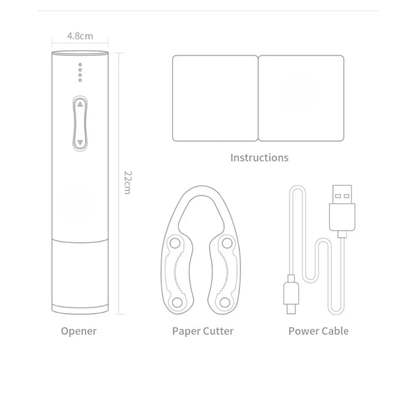 SOMMEX – Fast Electric Wine Opener & Cutter – Easy Button Operation