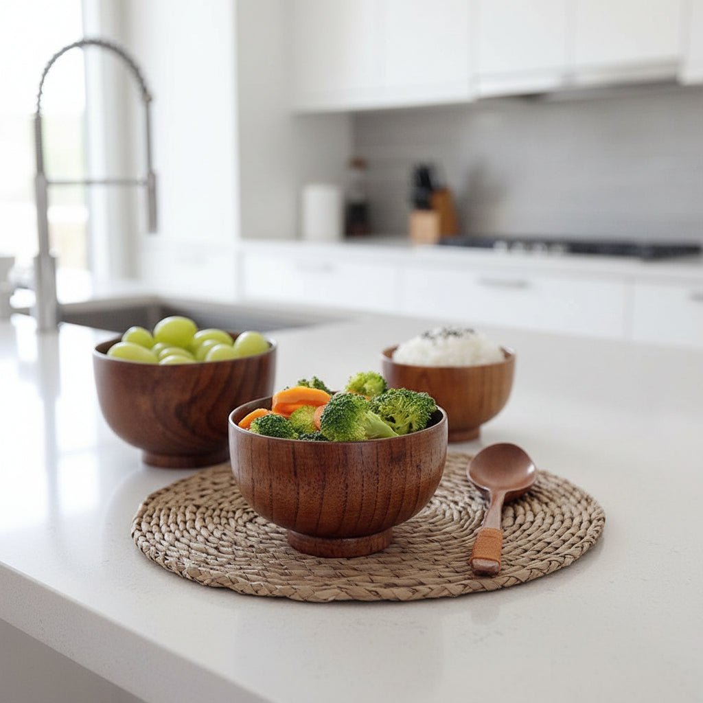 NATUREDIN – Environmentally Friendly Wooden Bowl for Plastic-Free Eating