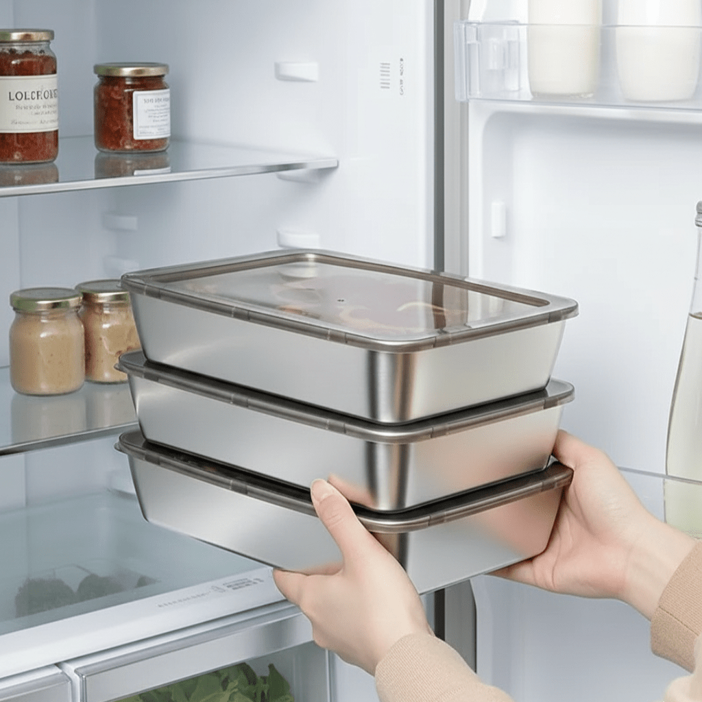 STEELFRESH – stainless steel lunchbox with seal for freshness & taste