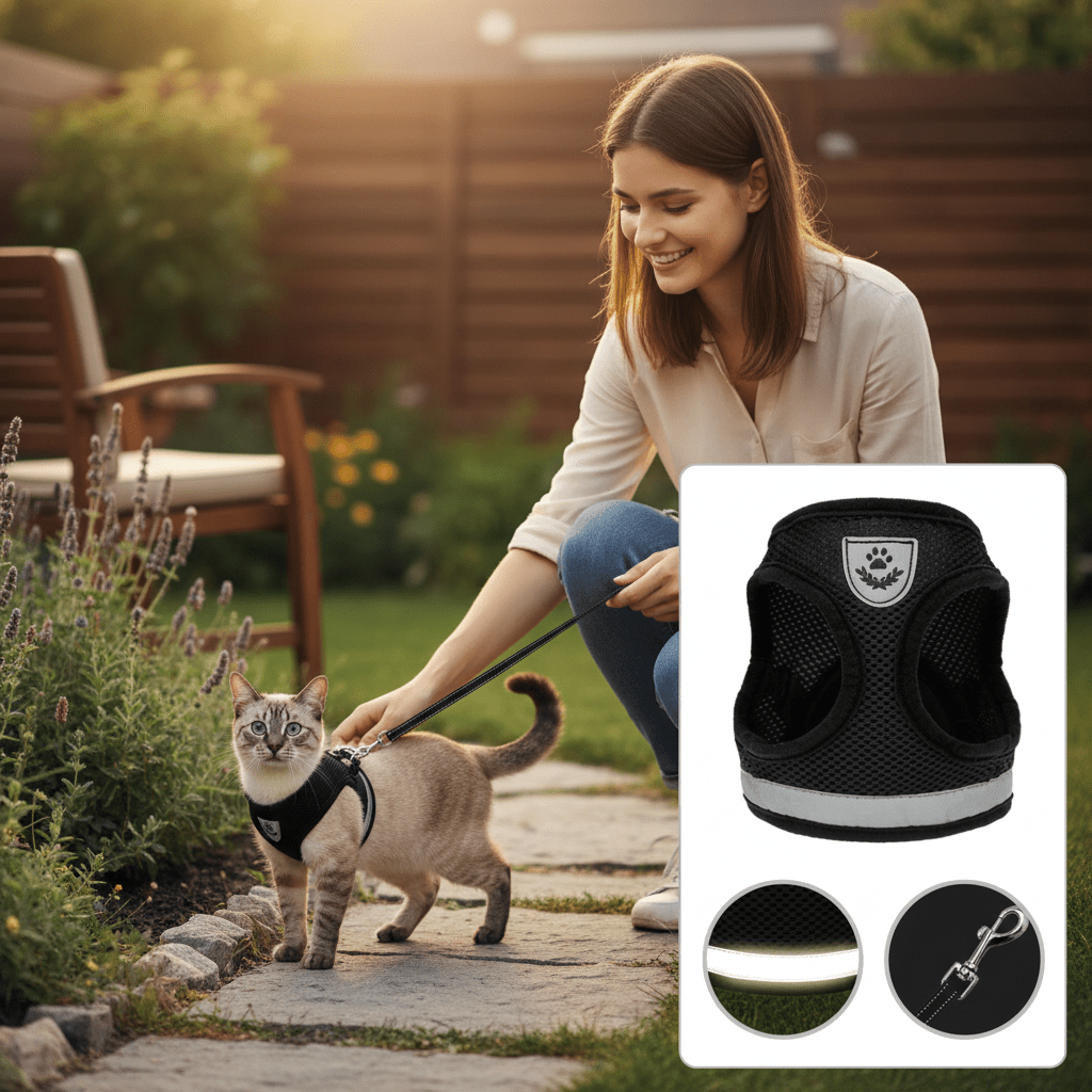 WANDERPAW – Escape-proof cat harness with reflective details