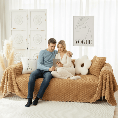 CHENILLO – Plush Chenille Sofa Cover with Anti-Scratch Protection