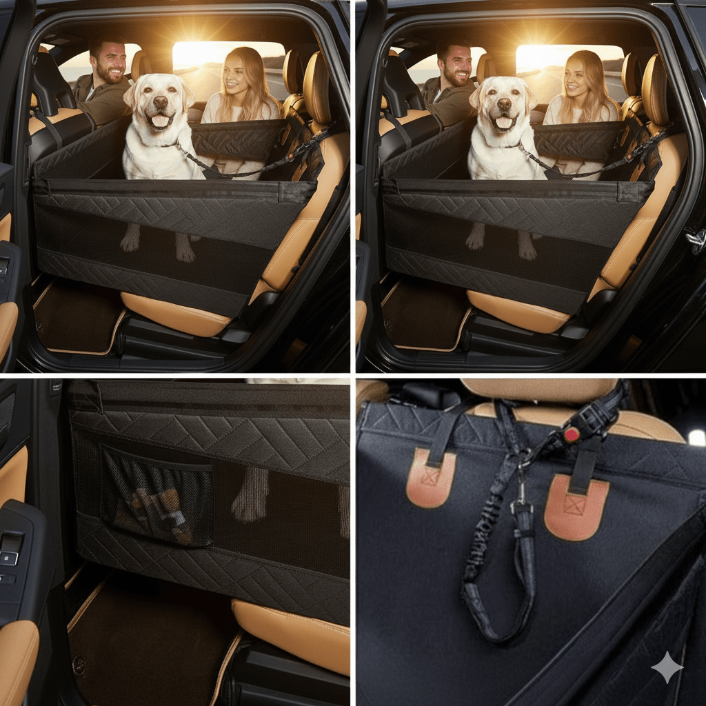 RIDEGUARD PET SEAT – Waterproof Dog Mat with Memory Foam for the Car