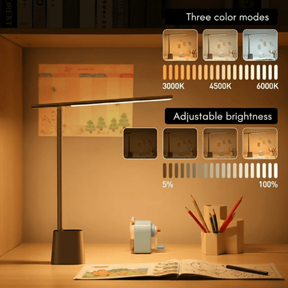 FOLDLITE – Intelligent, foldable LED desk lamp with battery & dimming function