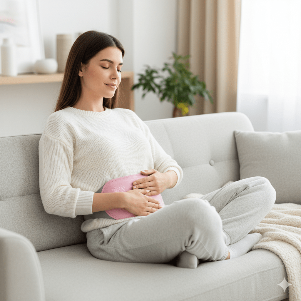 Relaxheat - Electric abdominal heater with vibration function for pain relief