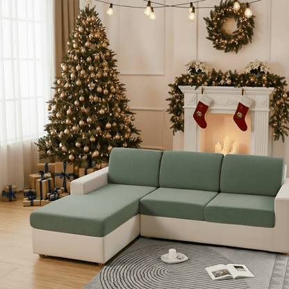 JACQUARDFIT – Elastic jacquard sofa cover for seat cushions & all-around protection