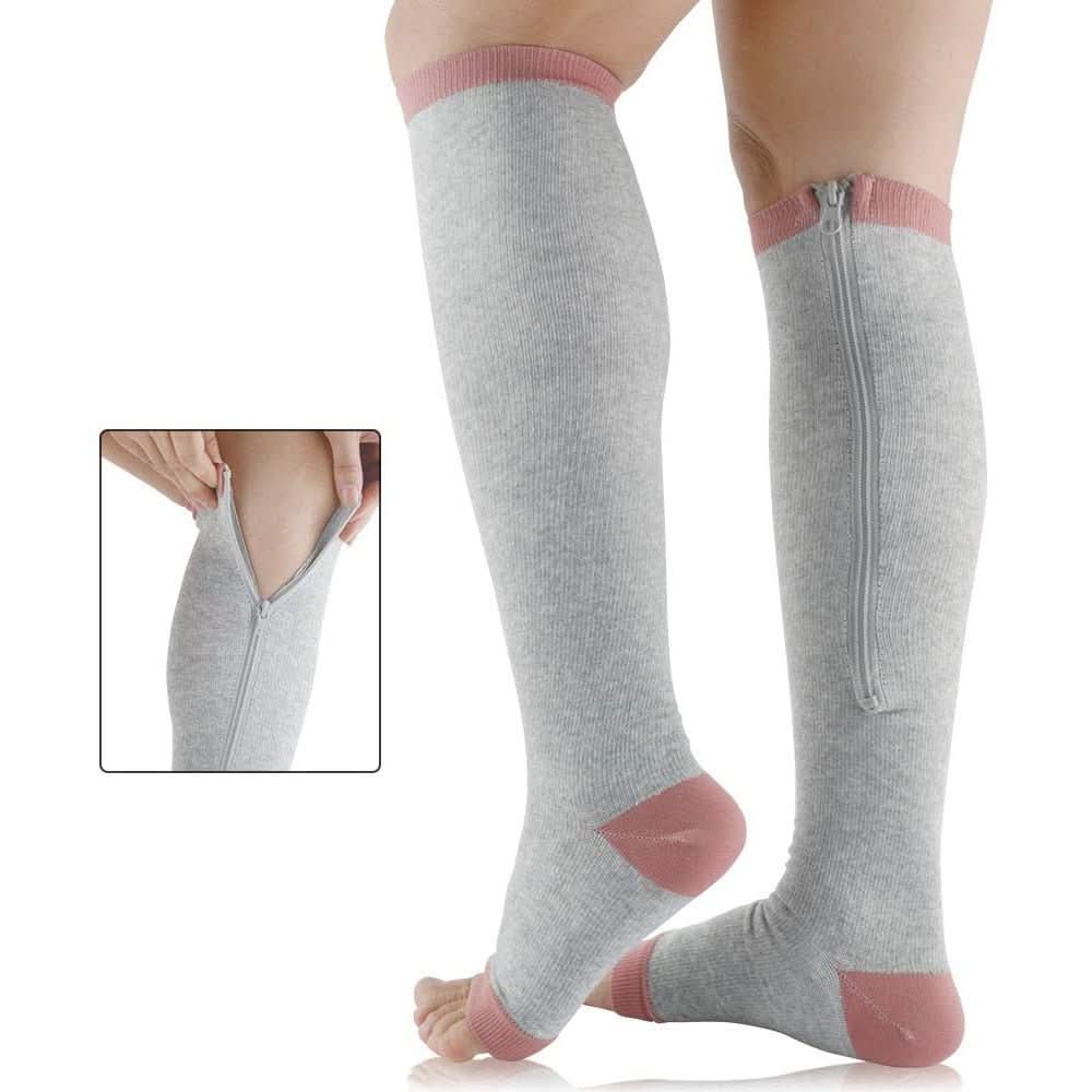 SupportEase - support stockings with zip for comfortable compression & easy handling