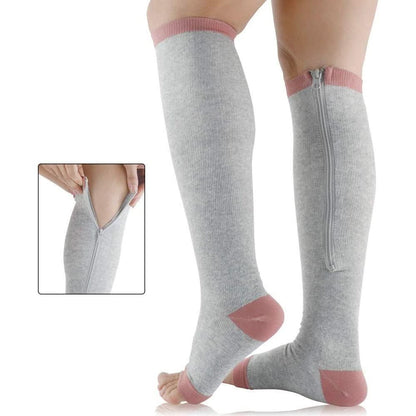 SupportEase - support stockings with zip for comfortable compression & easy handling
