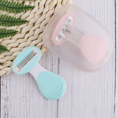 Sharpge - 4-blade compact razor with storage box | Smooth skin on the go & at home