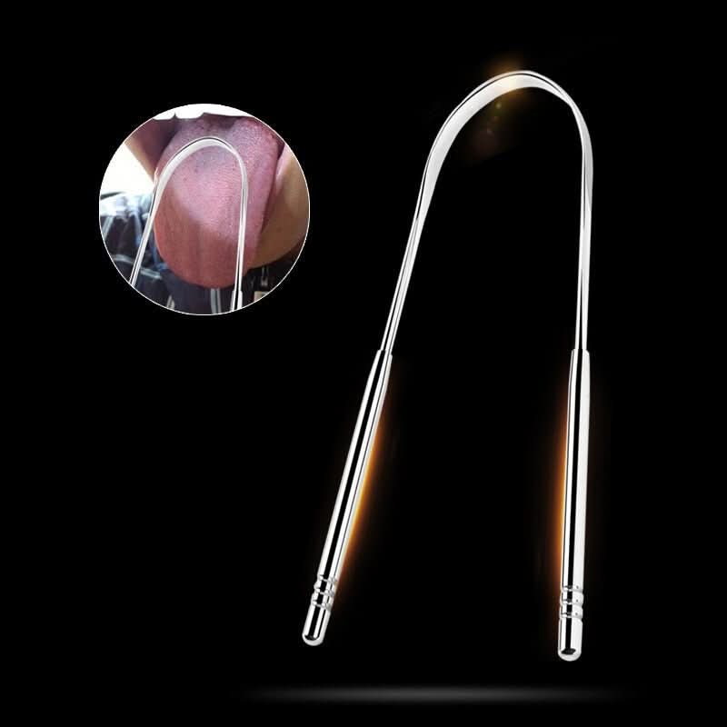 ScrapEMaster Tongue Cleaner - Stainless steel tongue scraper for fresh breath & oral hygiene