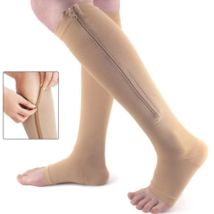 SupportEase - support stockings with zip for comfortable compression & easy handling