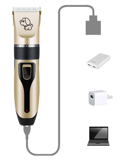 PETTS GROOMER - Professional dog trimmer with brush for all coat types