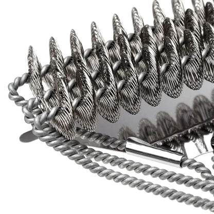 GrillMaster bristle-free BBQ brush - Safe stainless steel barbecue cleaner