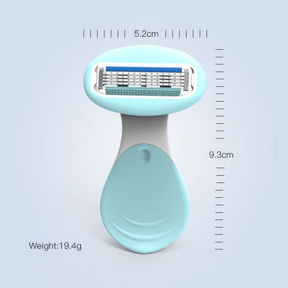 Sharpge - 4-blade compact razor with storage box | Smooth skin on the go & at home