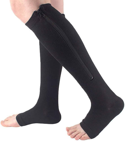 SupportEase - support stockings with zip for comfortable compression & easy handling