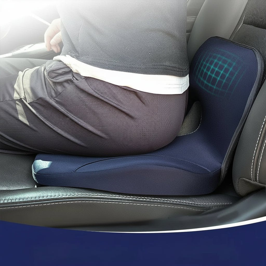 CURVICUSH – L-shaped memory foam pillow for waist stabilization & hip comfort