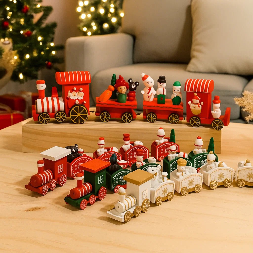 NORTHLINE – Festive Train Christmas Decoration made of Wood and Plastic
