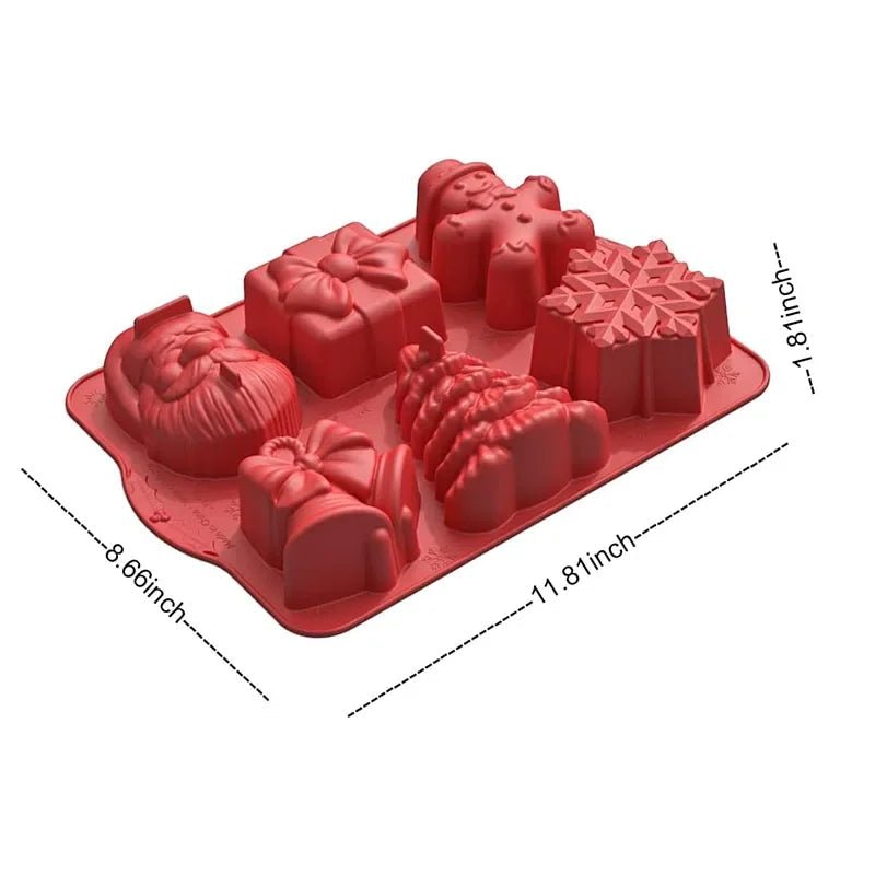 SANTASHAPE – Non-stick baking molds with Santa Claus, snowman & Christmas tree designs