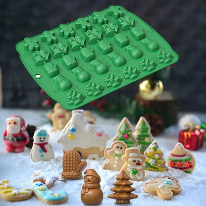 SANTASHAPE – Non-stick baking molds with Santa Claus, snowman & Christmas tree designs